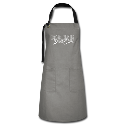 Dog Hair Don't Care Artisan Apron - gray/black